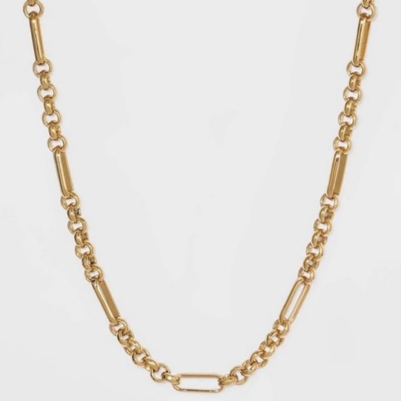 New SugarFix by BaubleBar Gold Mixed Link Chain Necklace - Picture 4 of 4
